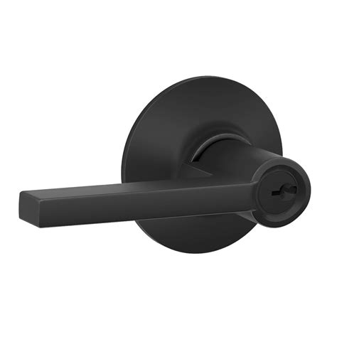 door Works with right and left swing doors Guaranteed to fit on existing, standard pre-drilled doors. . Schlage latitude matte black